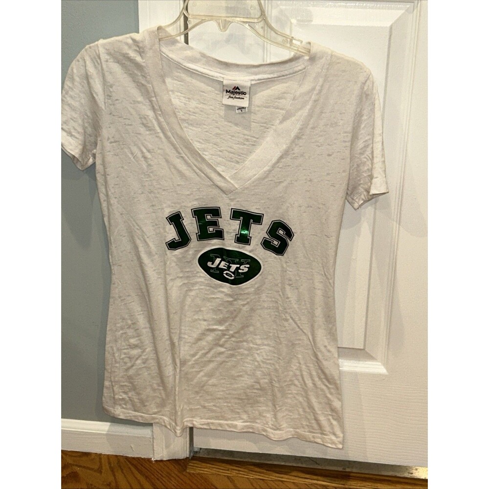 Women’s Majestic New York Jets Short Sleeve T Shirt Size L